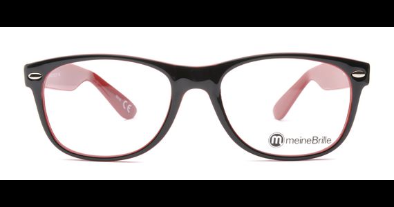 meineBrille 04-69150-02, Schwarz/Rot front - Ansicht 3