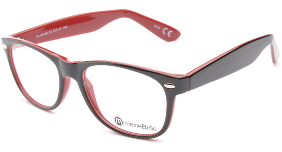 meineBrille 04-69150-02, Schwarz/Rot links - Ansicht 2