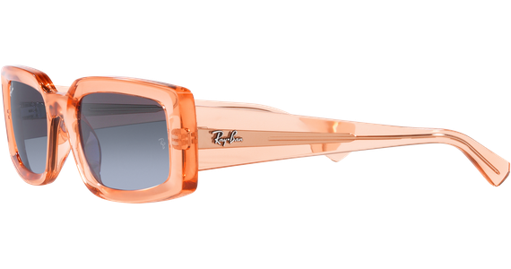 Ray-Ban Kiliane RB4395 66868F, Orange Transparent Blau, MEDIUM - Ansicht 3