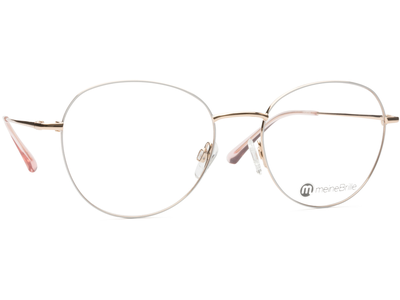 meineBrille 04-12040-02, Weiß/Gold Schräg rechts