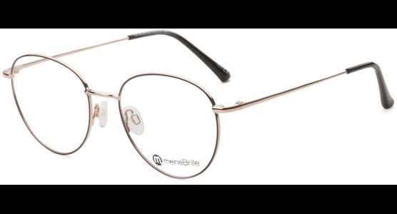 meineBrille 04-96090-02, Braun Matt/Gold Glänzend links - Ansicht 2