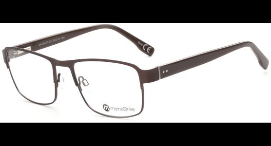 meineBrille 04-96010-02, Dunkel Braun Matt links - Ansicht 2