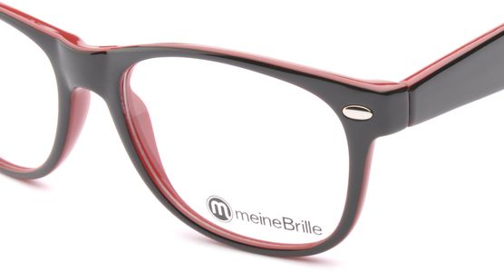 meineBrille 04-69150-02, Schwarz/Rot nah - Ansicht 4