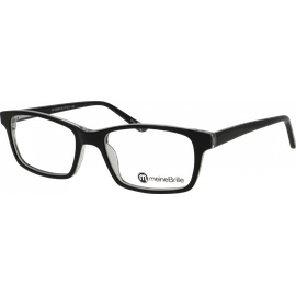 meineBrille Brille Unisex meineBrille 04-30080-02, Schwarz/Crystal
