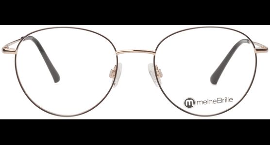 meineBrille 04-96090-02, Braun Matt/Gold Glänzend front - Ansicht 3