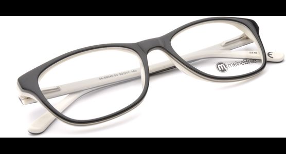 meineBrille 04-69040-02, Schwarz/Creme liegend - Ansicht 8