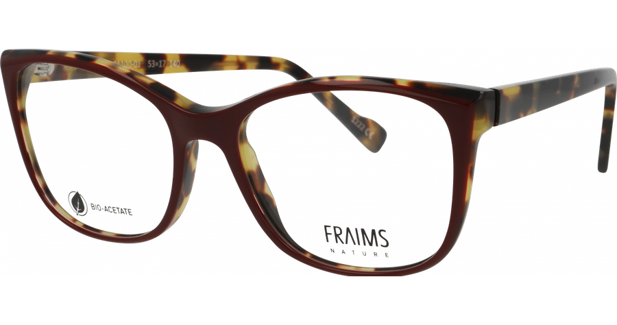 FRAIMS Brille Damen FRAIMS NATURE 03-31100-01 Ivy, Bordeaux / Havanna glänzend Ansicht 1