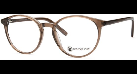 meineBrille 04-12070-01, Braun transparent glänzend Schräg links - Ansicht 2
