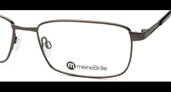 meineBrille 04-12090-01, Dunkel Gun matt / Schwarz glänzend - Ansicht 6