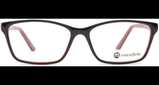 meineBrille 04-69190-01, Schwarz/Rot front - Ansicht 3
