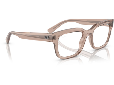 Ray-Ban Brille Unisex Ray-Ban Chad 0RX7217 8317, Glänzendes Hellbraun transparent - LARGE Ansicht 4