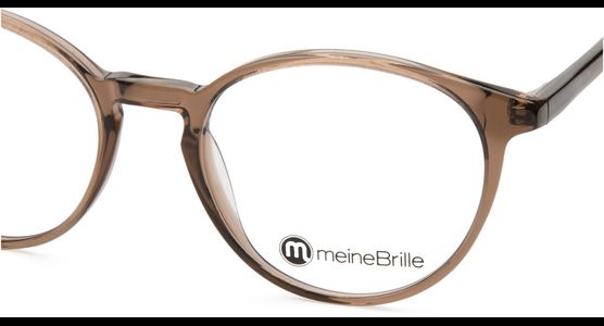 meineBrille 04-12070-01, Braun transparent glänzend Nah - Ansicht 6
