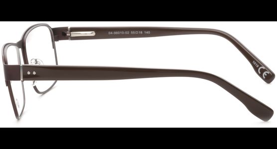 meineBrille 04-96010-02, Dunkel Braun Matt seite - Ansicht 5