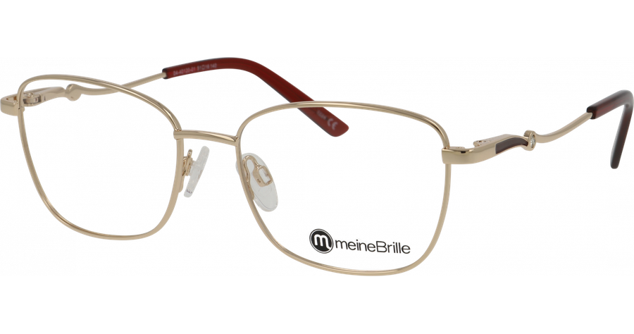  meineBrille 04-40120-01, Gold/Weinrot Ansicht 1