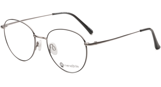 meineBrille 04-96090-01, Schwarz/Gun Glänzend links - Ansicht 2