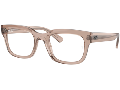 Ray-Ban Brille Unisex Ray-Ban Chad 0RX7217 8317, Glänzendes Hellbraun transparent - LARGE Ansicht 3