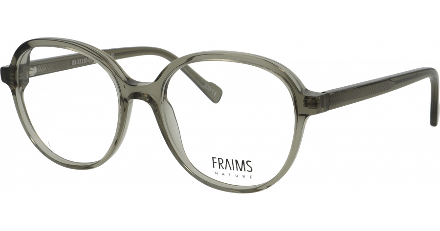 FRAIMS Brille Unisex FRAIMS NATURE 03-31130-01 Willow, oliv-grau Transparent Ansicht 1