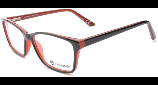 meineBrille 04-69190-01, Schwarz/Rot links - Ansicht 2