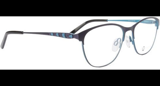 meineBrille 04-96020-02, Dunkel Violett/Türkis Matt rechts - Ansicht 5