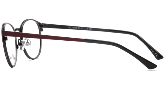 meineBrille 04-79000-01, Rot/Schwarz Matt seite - Ansicht 5