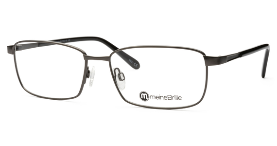meineBrille 04-12090-01, Dunkel Gun matt / Schwarz glänzend - Ansicht 2