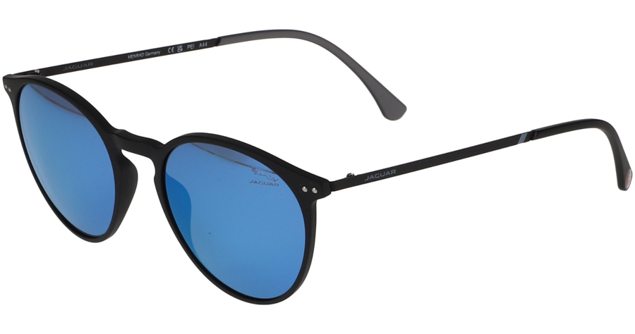 Jaguar Sonnenbrille Herren Jaguar 37621 6100 Schwarz / Blau verspiegelt Ansicht 1