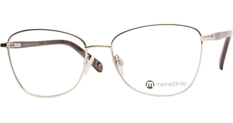meineBrille 04-06030-02, Gold/Nougat links
