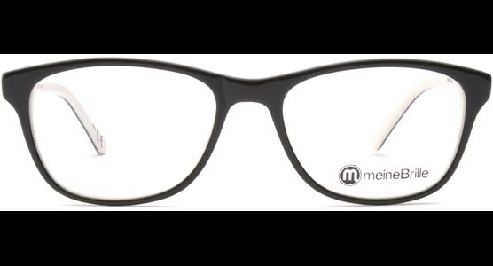 meineBrille 04-69040-02, Schwarz/Creme front - Ansicht 3