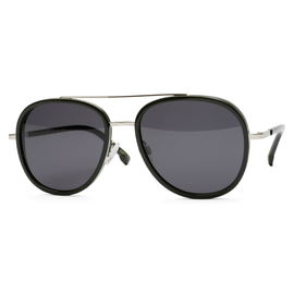 FRAIMS Sun Sonnenbrille Unisex FRAIMS 13-08070-02 Stevie, Silber glänzend, Dunkelgrün