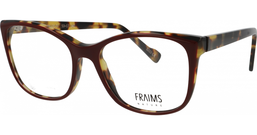 FRAIMS Brille Damen FRAIMS NATURE 03-31100-01 Ivy, Bordeaux / Havanna glänzend Ansicht 1