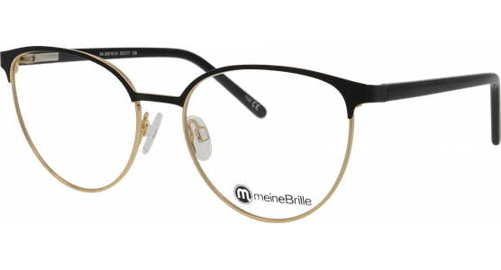 meineBrille 04-30010-01 Schwarz matt/Gold glänzend - Ansicht 2