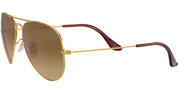 Ray-Ban Aviator Gradient RB3025 001/M2 Gold/Braun 58 - MEDIUM - Ansicht 3