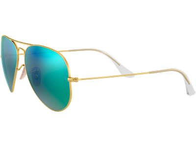 Ray-Ban Aviator Flash Lenses RB3025 112/19 Gold/grün Verspiegelt 58 - MEDIUM - Ansicht 2