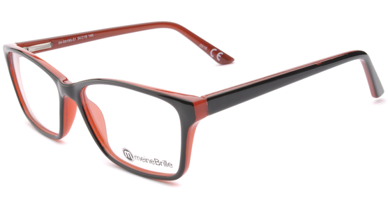 meineBrille 04-69190-01, Schwarz/Rot links - Ansicht 2